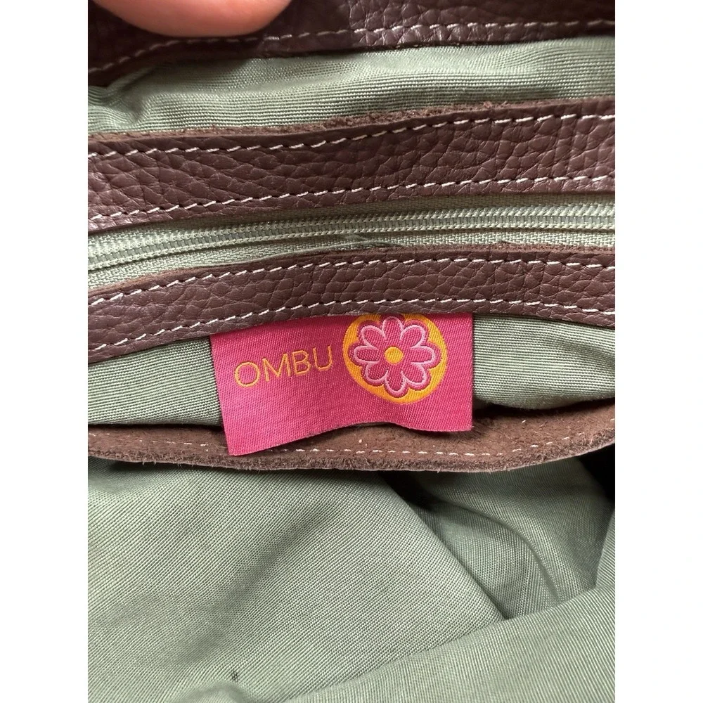 OMBU‎ BROWN SUEDE LEATHER SHOULDER HANDBAG